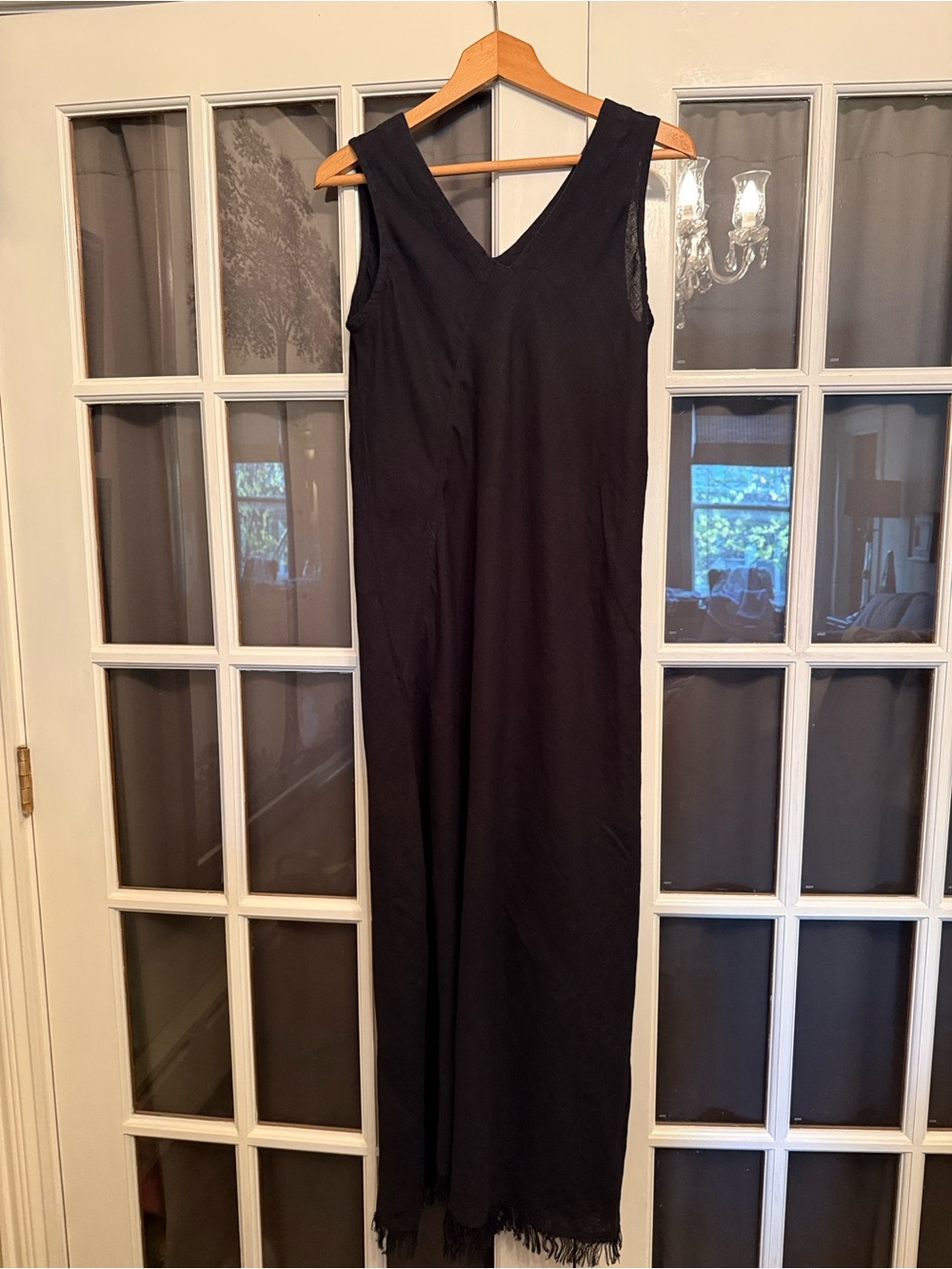 Classic Black V-Neck Maxi Dress - Timeless Sleeveless Style